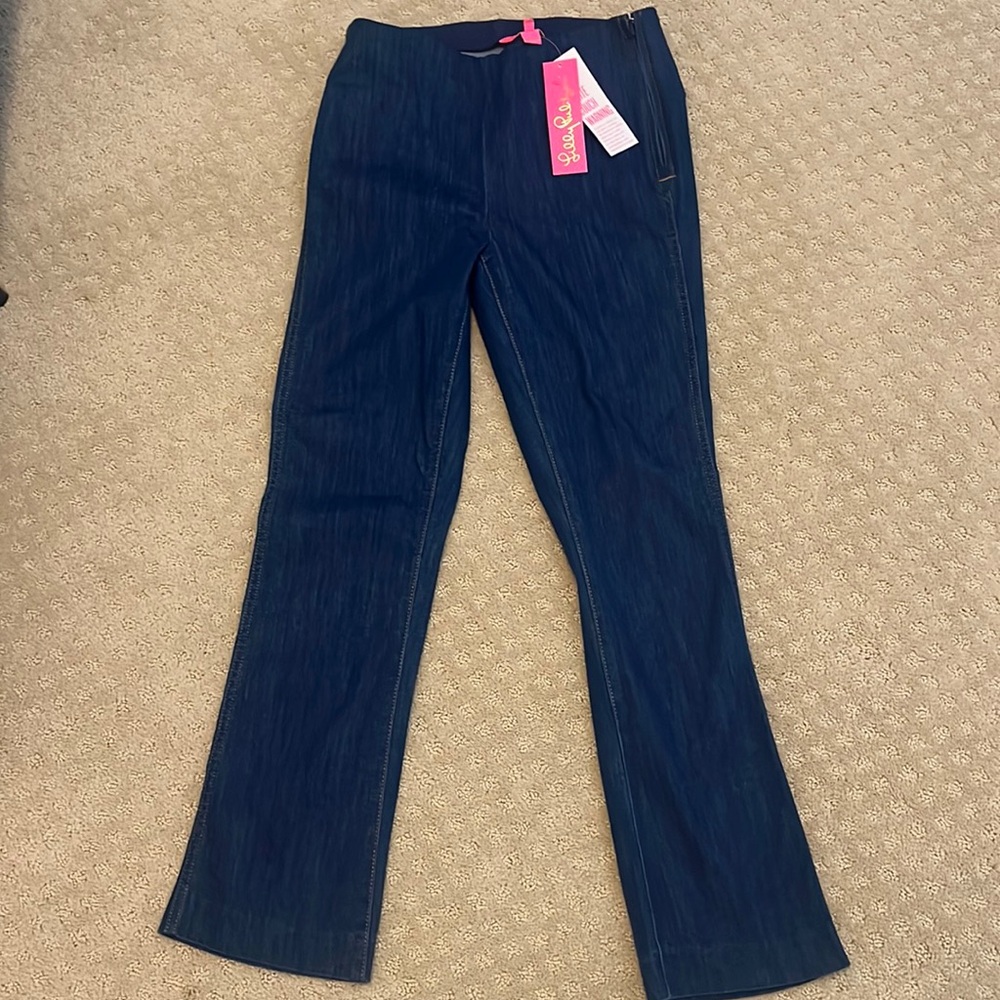 NWT Lilly Pulitzer ocean cay high rise crop in hibiskiss wash